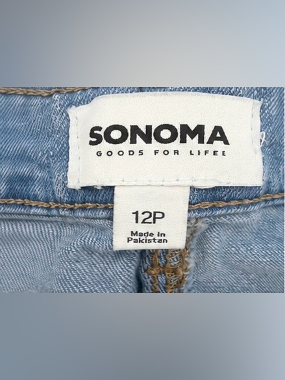 SONOMA Light Wash Wide Leg Cropped Jeans Size 12P - Picture 5 of 7